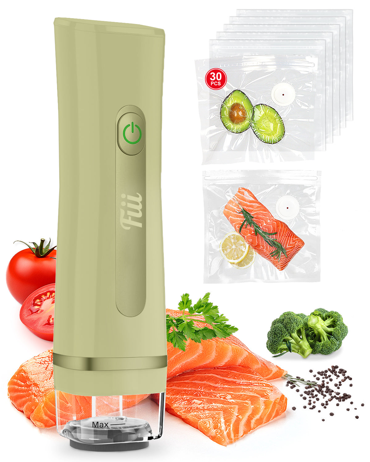 Sealer for Food, Portable Handheld Sealer Machine with 30 Reusable Vacuum Bags